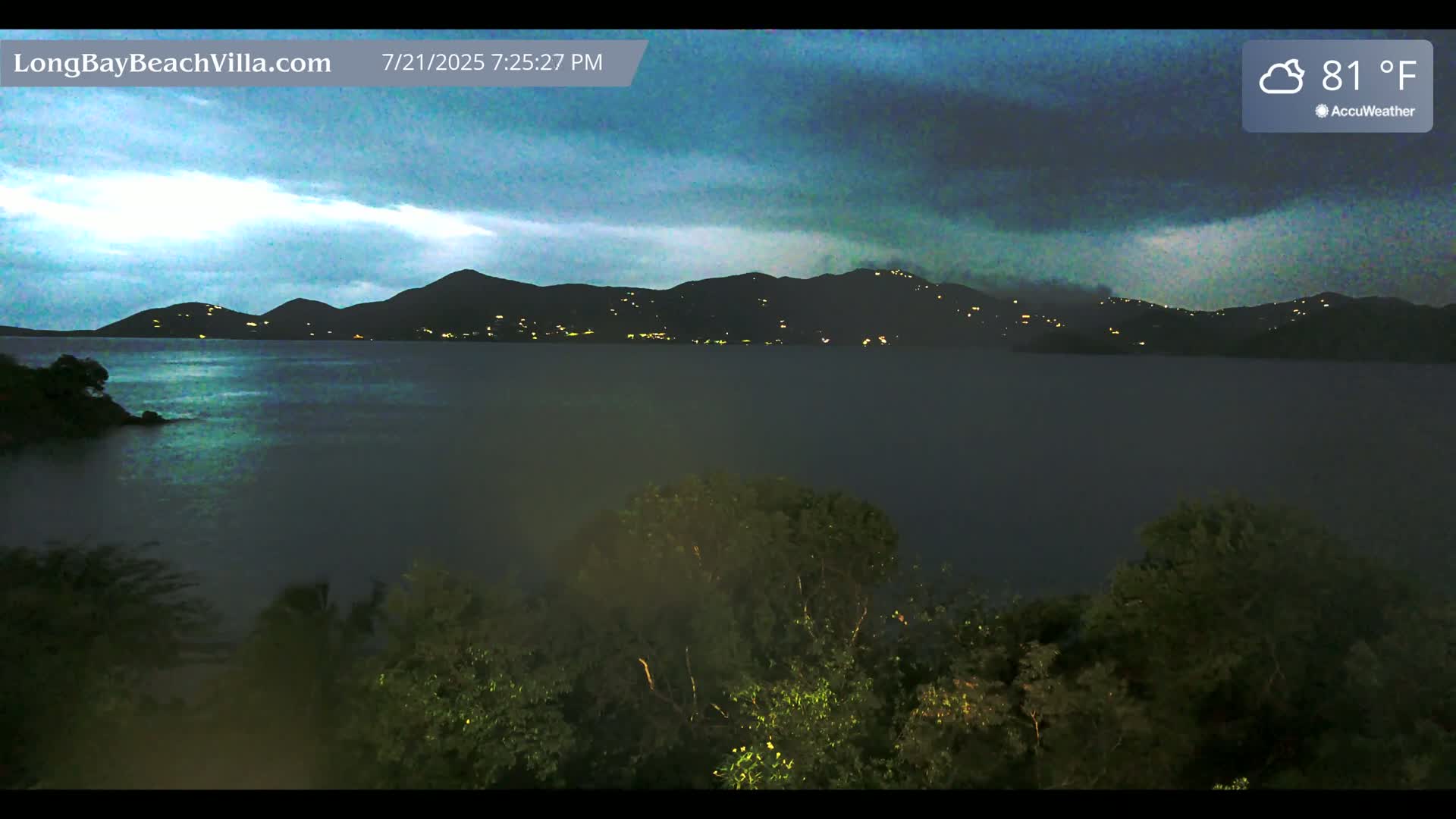 St. John, Long Bay Beach & Coral Bay Live Cam - East End , St. John, United States Virgin Islands, USA