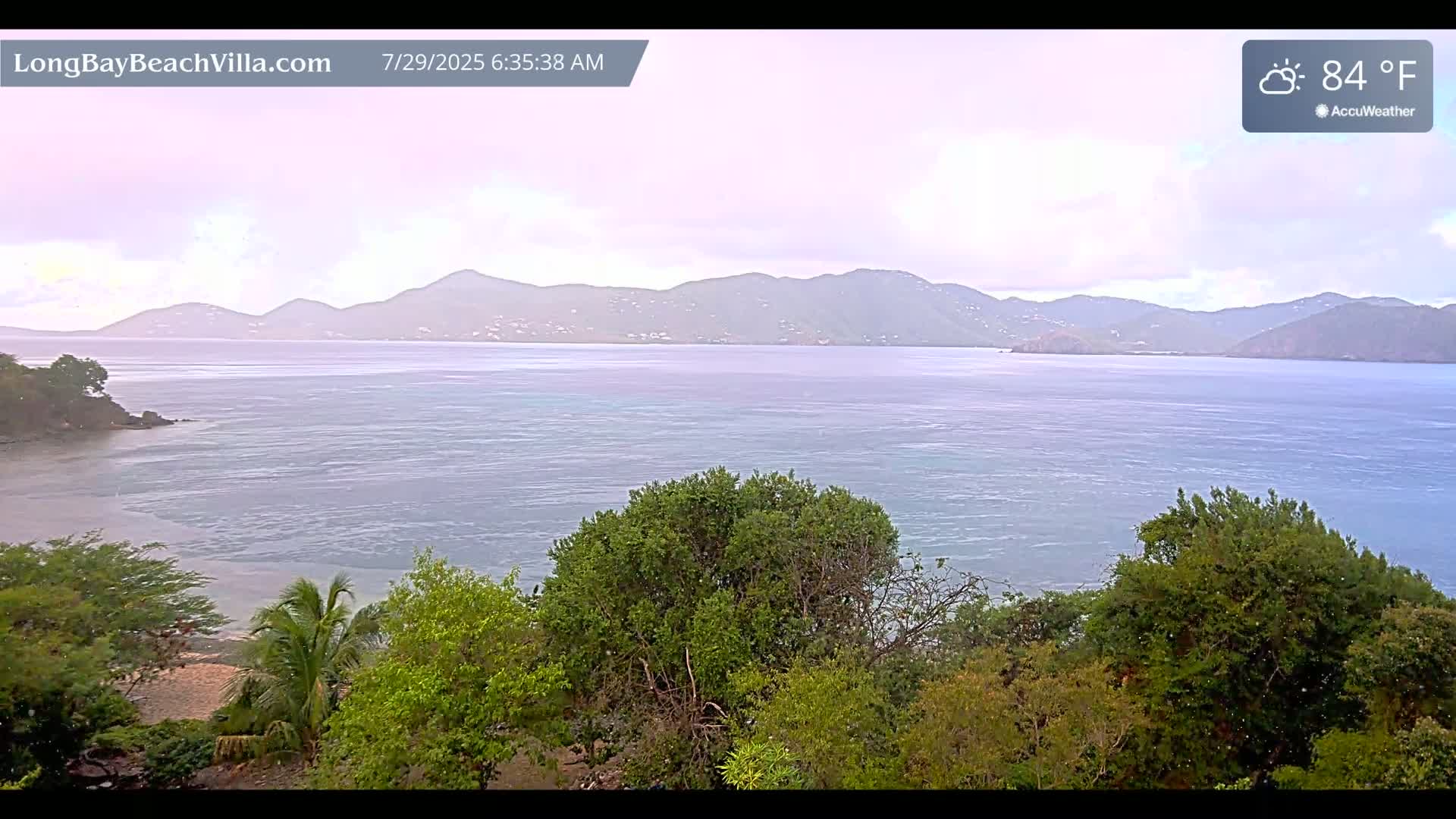 St. John, Long Bay Beach & Coral Bay Live Cam - East End , St. John, United States Virgin Islands, USA