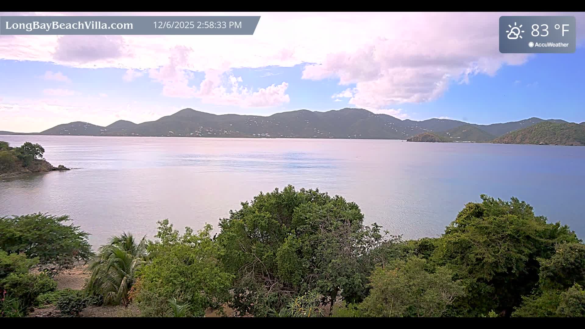 St. John, Long Bay Beach & Coral Bay Live Cam - East End , St. John, United States Virgin Islands, USA