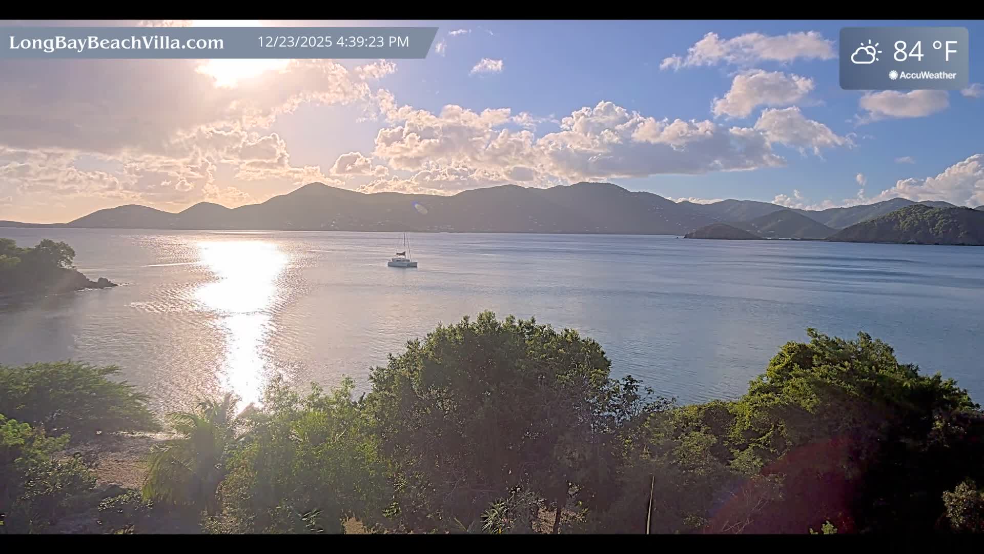 St. John, Long Bay Beach & Coral Bay Live Cam - East End , St. John, United States Virgin Islands, USA