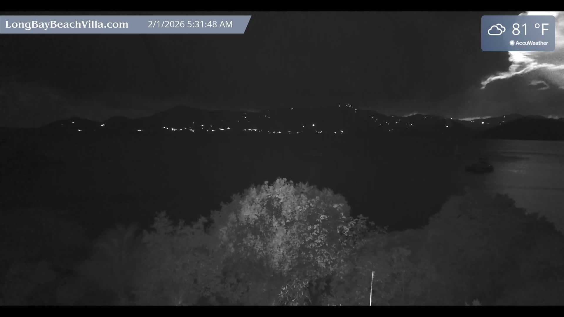St. John, Long Bay Beach & Coral Bay Live Cam - East End , St. John, United States Virgin Islands, USA