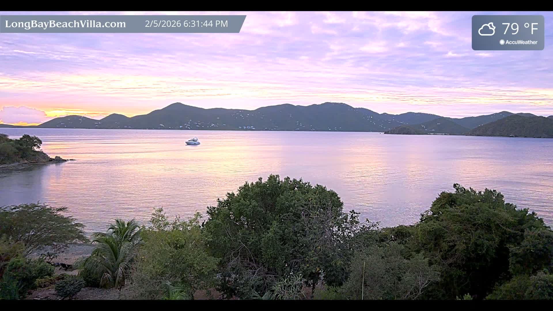 St. John, Long Bay Beach & Coral Bay Live Cam - East End , St. John, United States Virgin Islands, USA