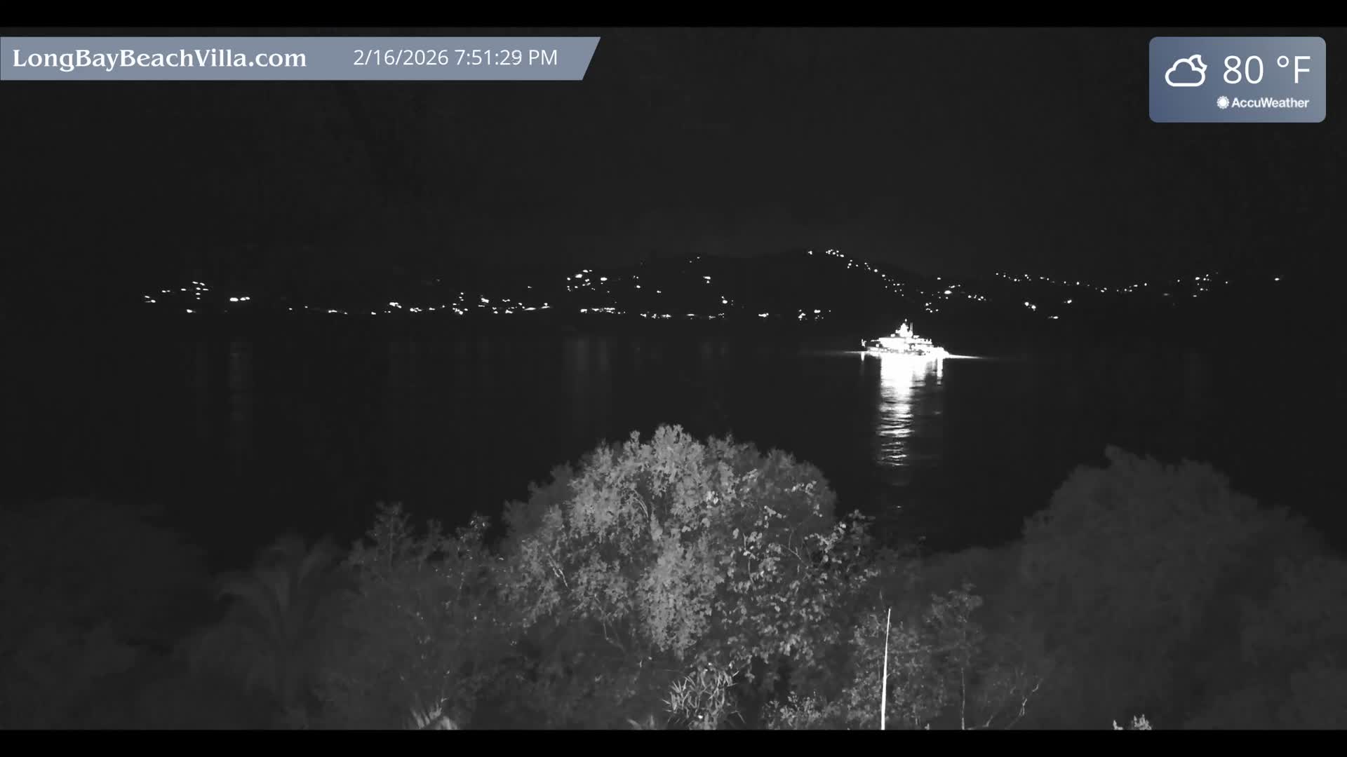 St. John, Long Bay Beach & Coral Bay Live Cam - East End , St. John, United States Virgin Islands, USA