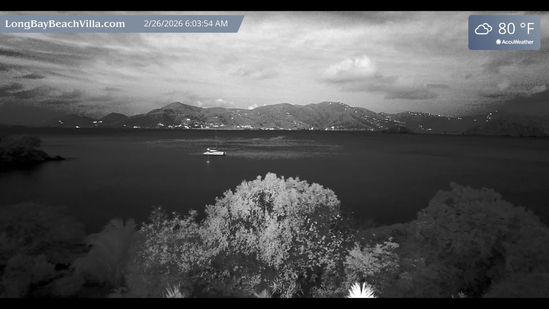 St. John, Long Bay Beach & Coral Bay Live Cam - East End , St. John, United States Virgin Islands, USA