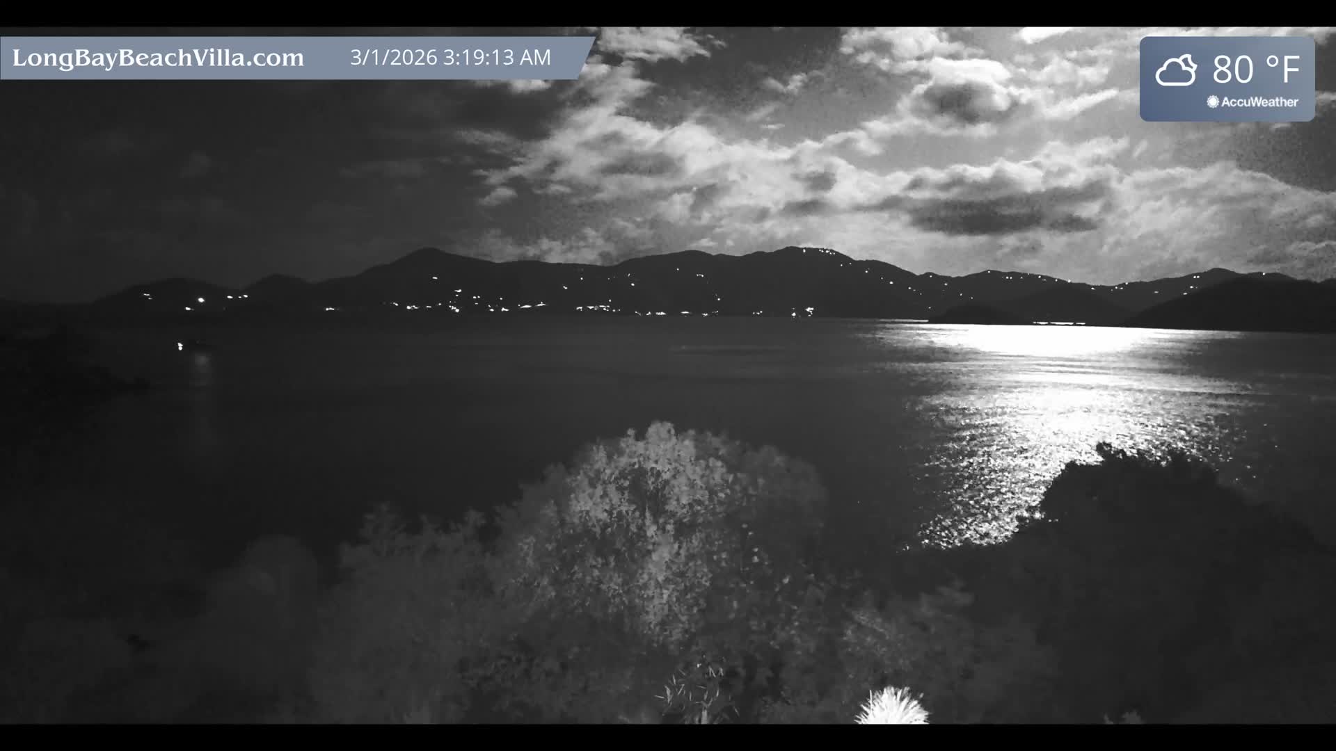 St. John, Long Bay Beach & Coral Bay Live Cam - East End , St. John, United States Virgin Islands, USA