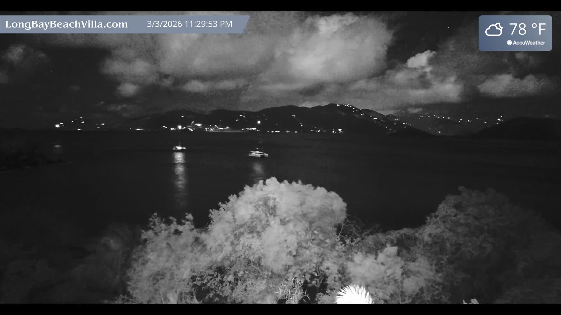 St. John, Long Bay Beach & Coral Bay Live Cam - East End , St. John, United States Virgin Islands, USA