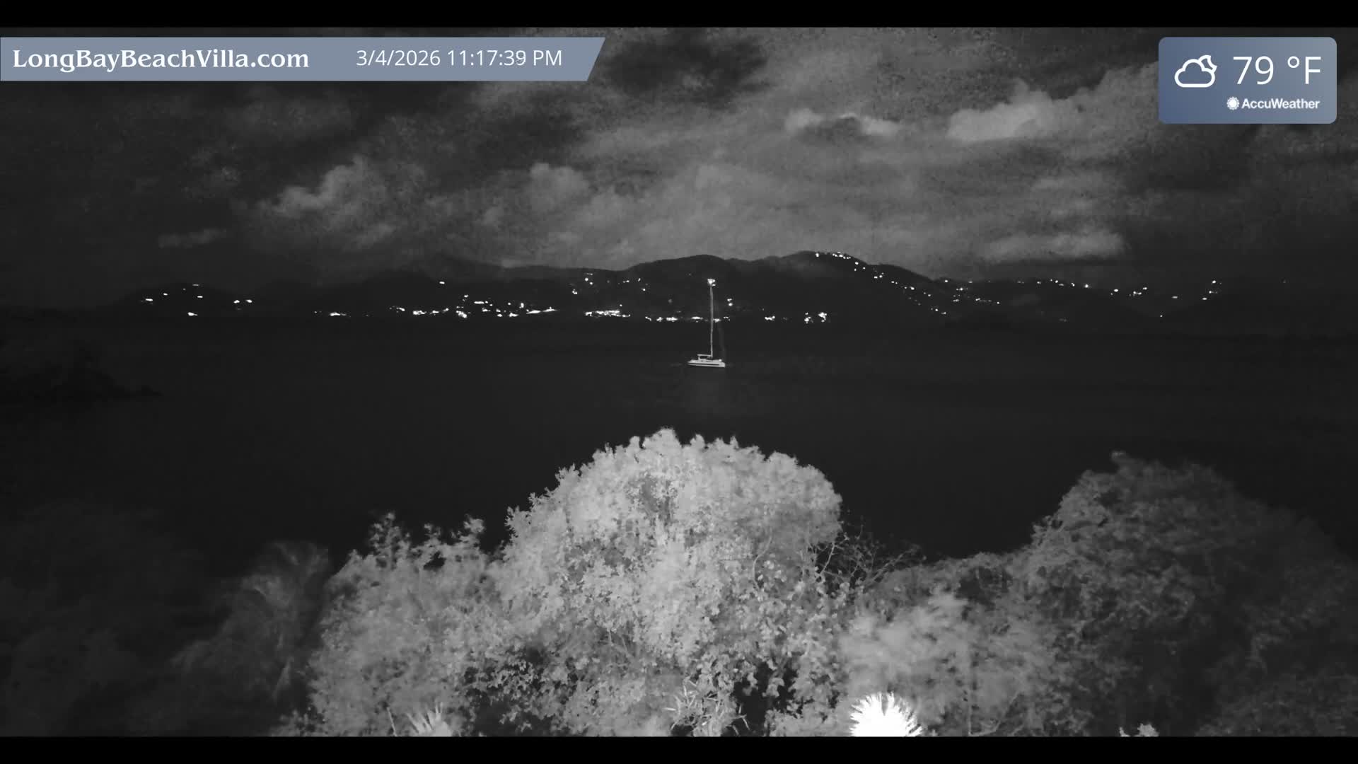 St. John, Long Bay Beach & Coral Bay Live Cam - East End , St. John, United States Virgin Islands, USA