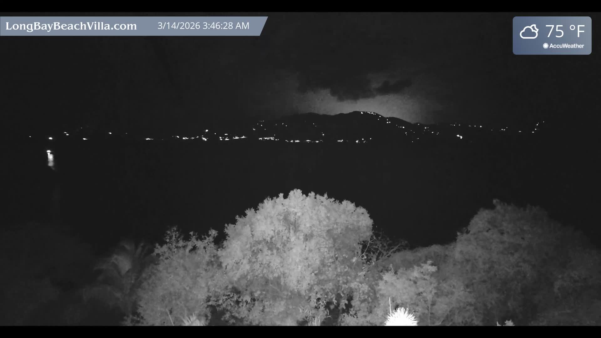 St. John, Long Bay Beach & Coral Bay Live Cam - East End , St. John, United States Virgin Islands, USA