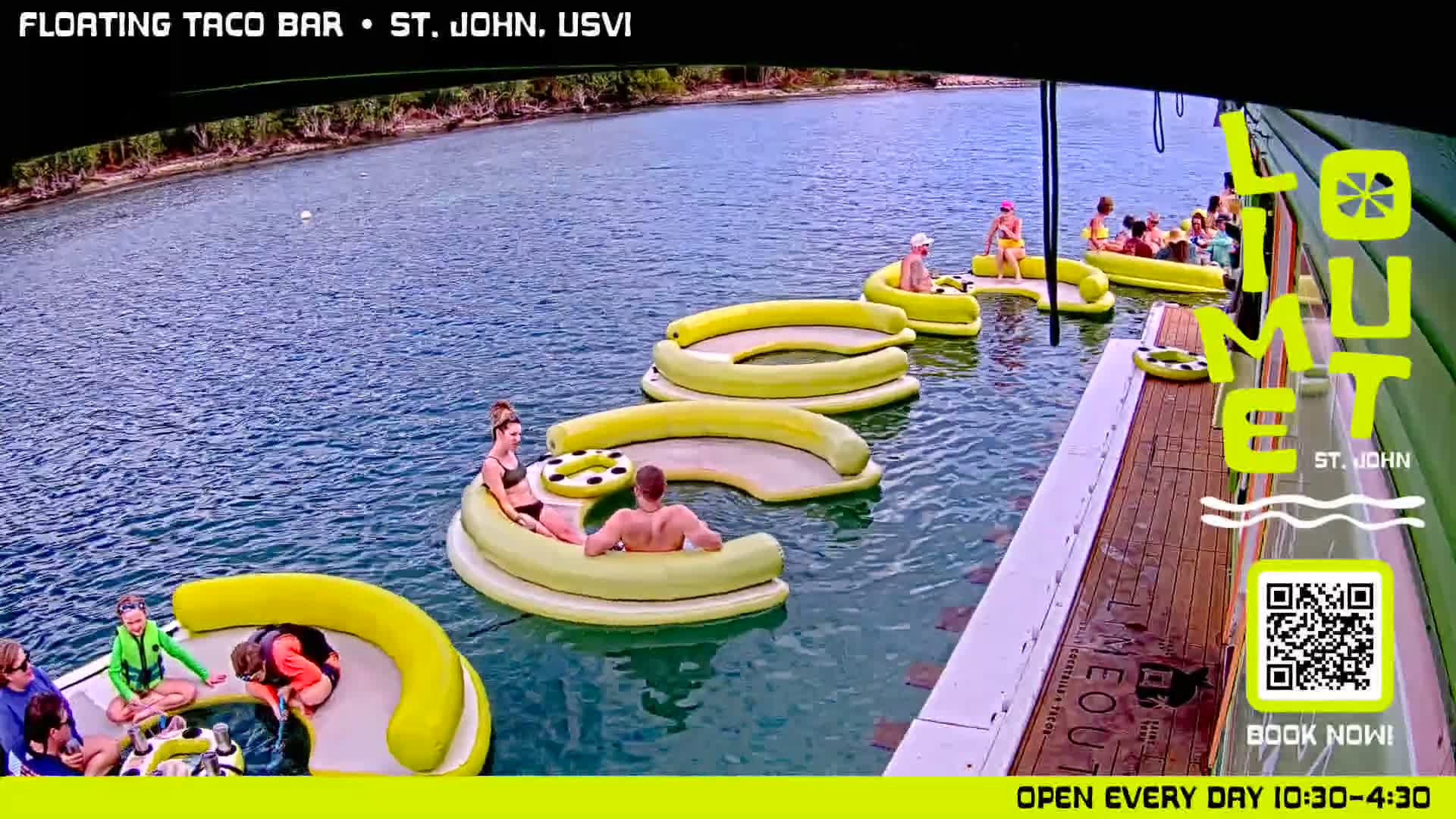 St. John,  Coral Bay Taco Boat  Live Cam - Eden, Coral Bay, St. John, United States Virgin Islands, USA