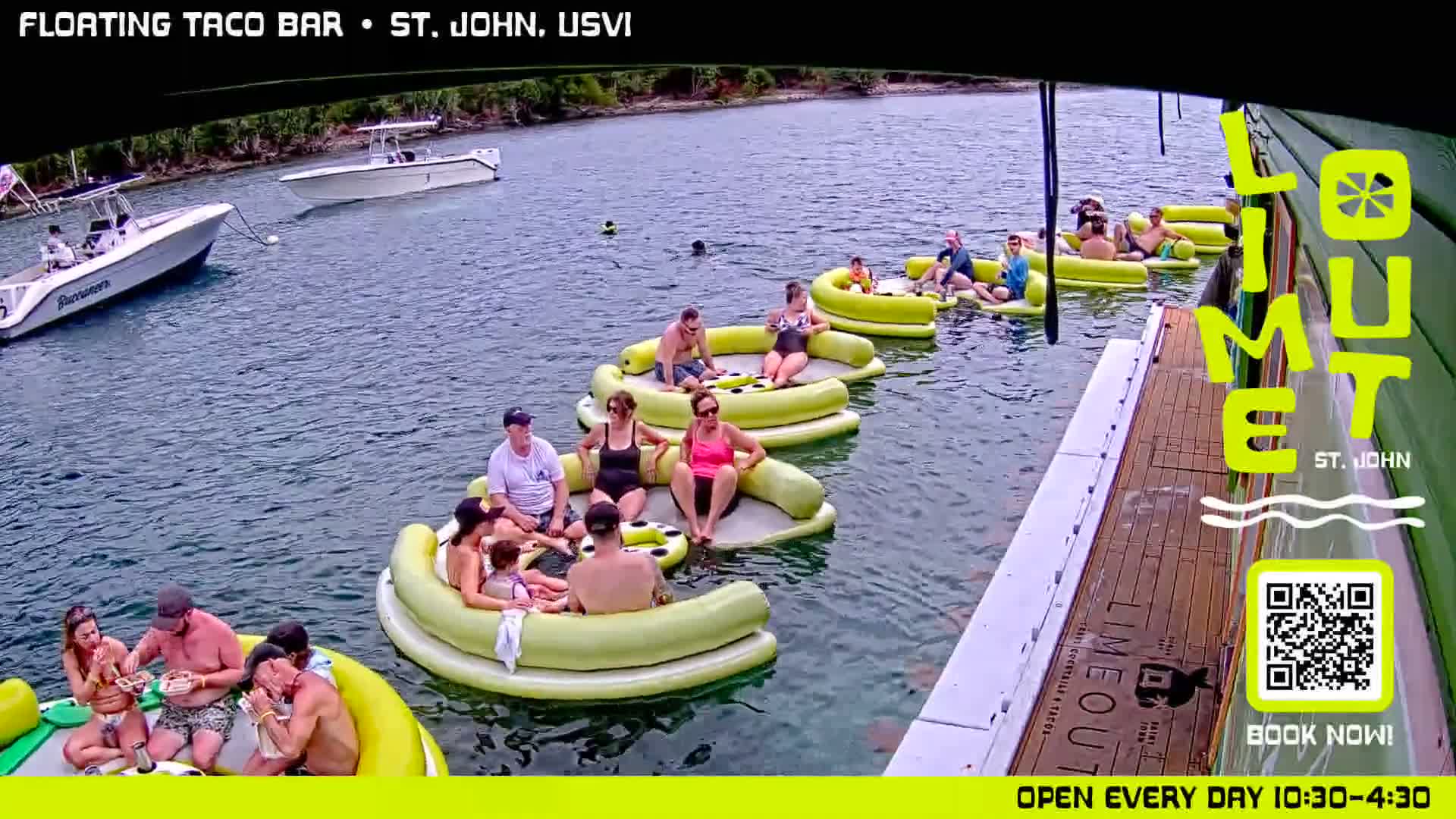 St. John,  Coral Bay Taco Boat  Live Cam - Eden, Coral Bay, St. John, United States Virgin Islands, USA