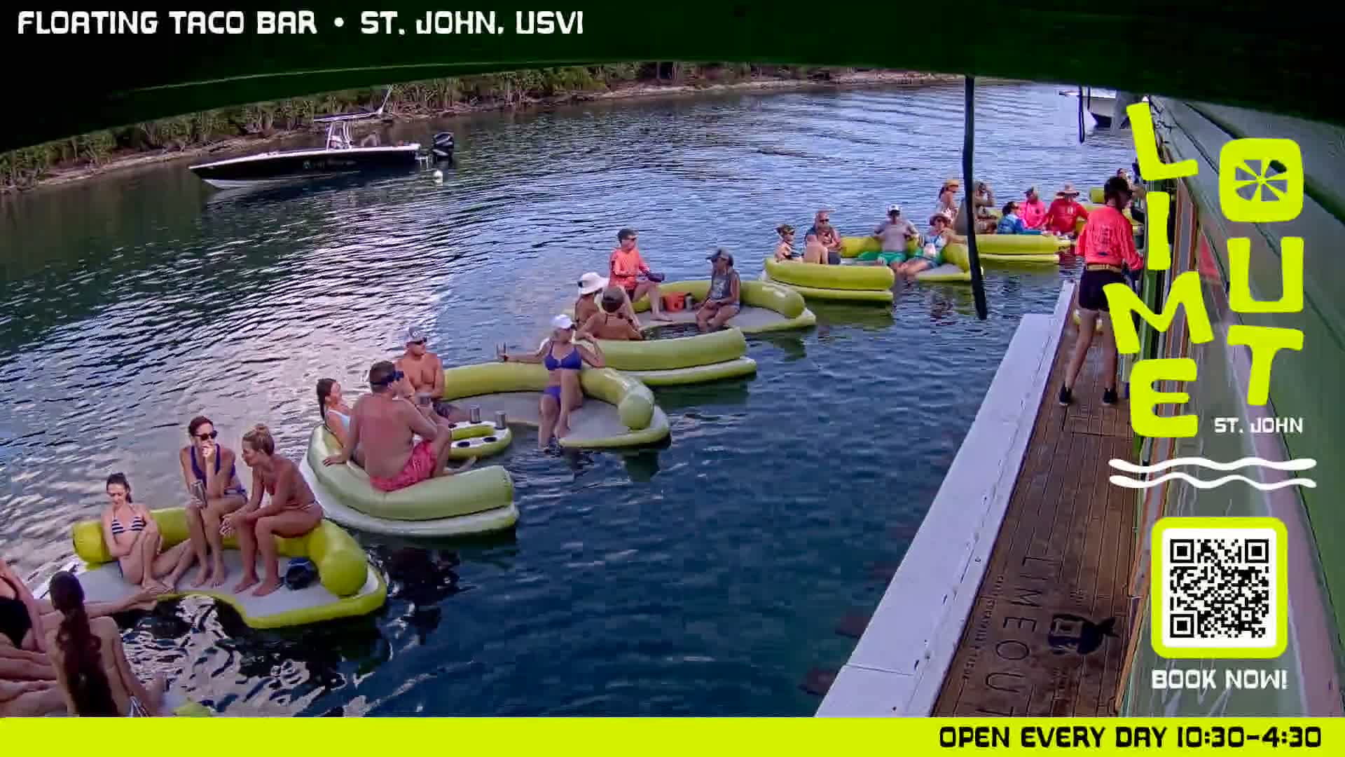St. John,  Coral Bay Taco Boat  Live Cam - Eden, Coral Bay, St. John, United States Virgin Islands, USA