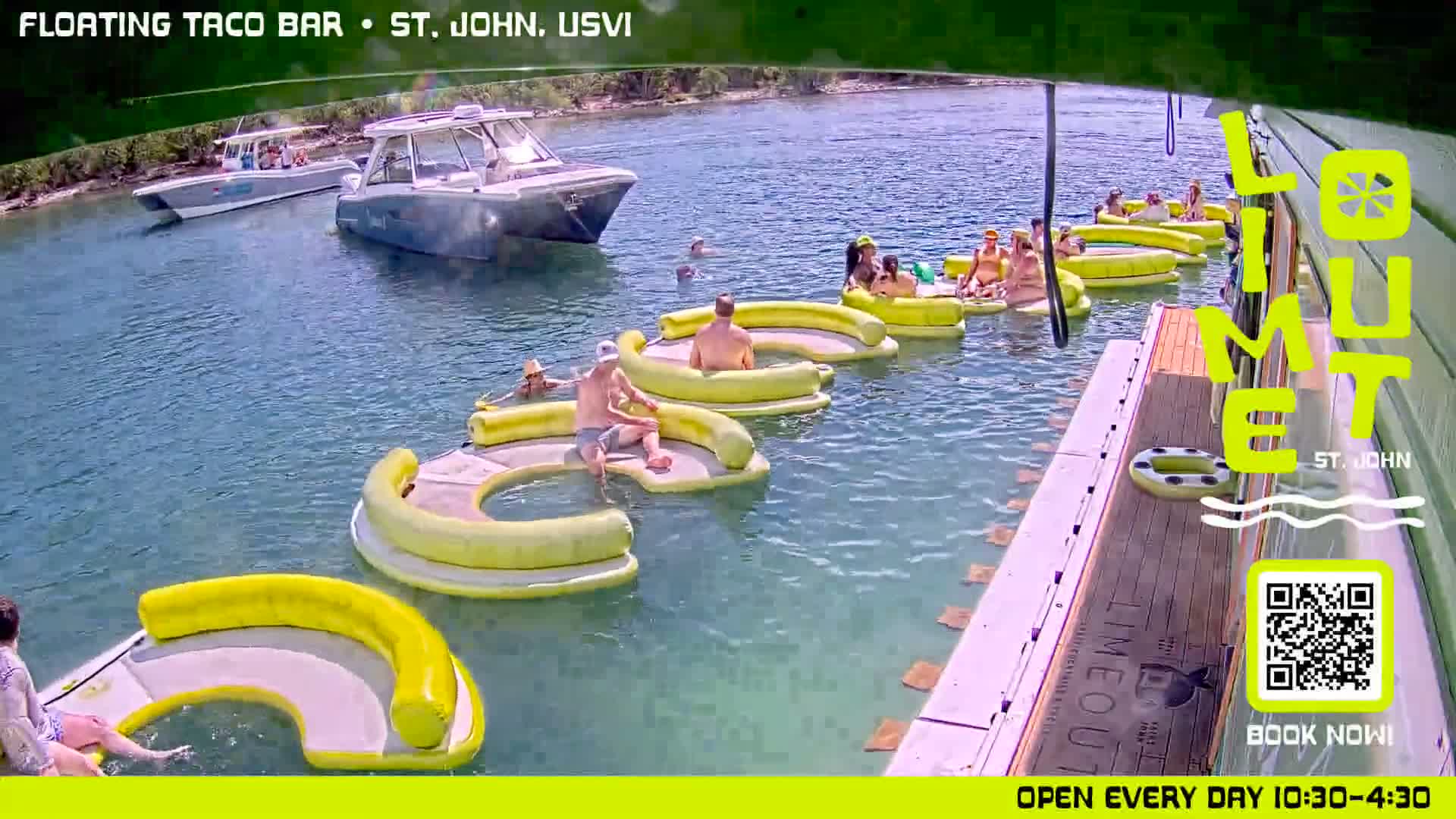 St. John,  Coral Bay Taco Boat  Live Cam - Eden, Coral Bay, St. John, United States Virgin Islands, USA