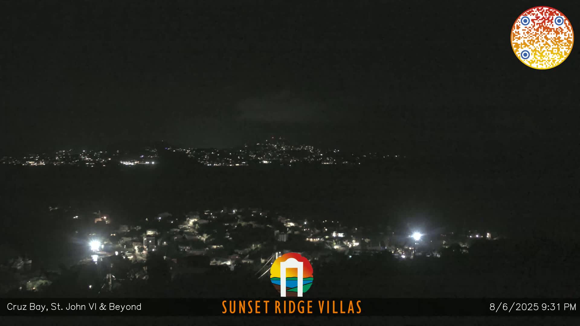 St. John, U.S Virgin Islands Panaromic from Cruz Bay Hills Live Cam - Cruz Bay, St. John, United States Virgin Islands, USA