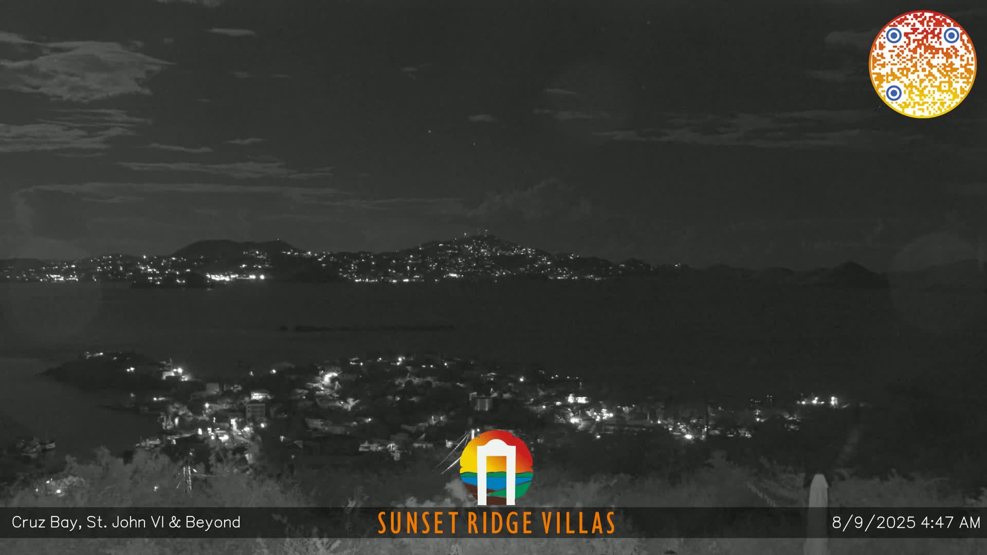 St. John, U.S Virgin Islands Panaromic from Cruz Bay Hills Live Cam - Cruz Bay, St. John, United States Virgin Islands, USA