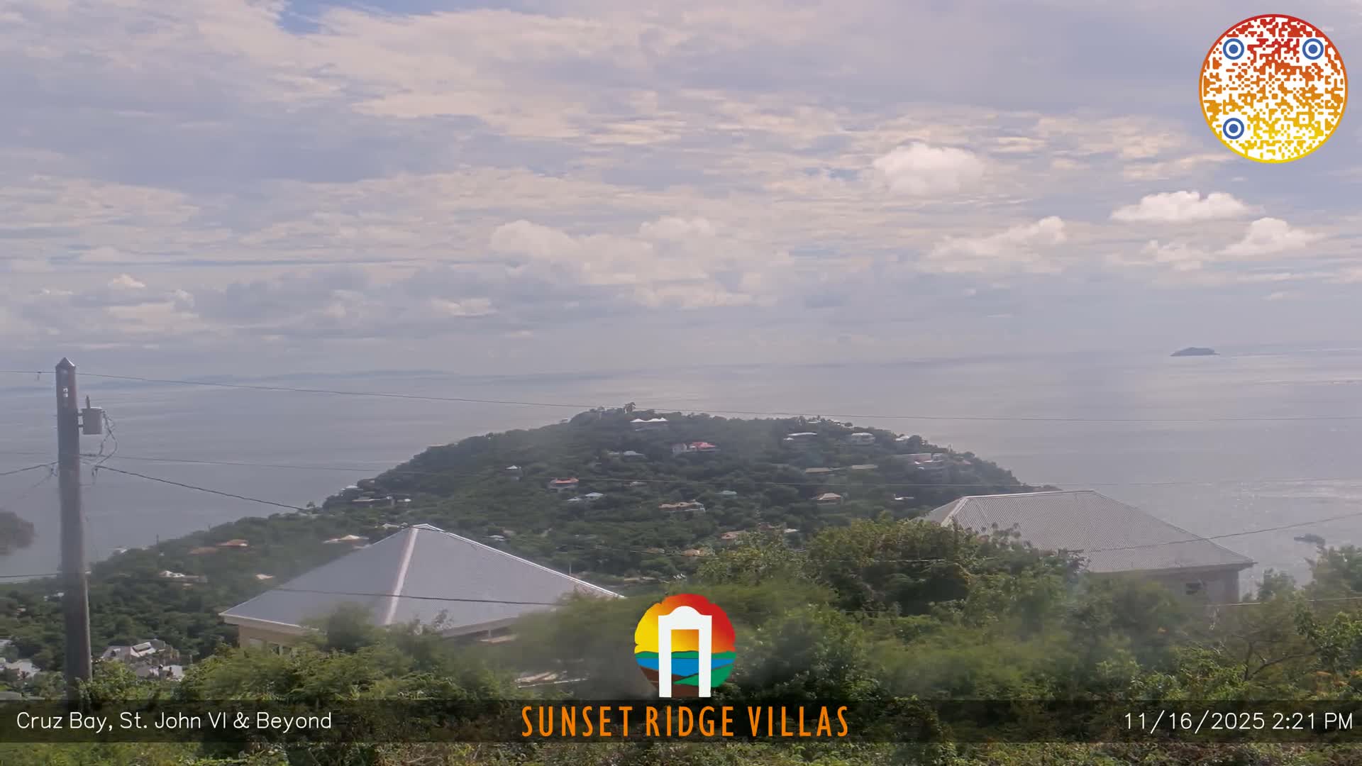 St. John, U.S Virgin Islands Panaromic from Cruz Bay Hills Live Cam - Cruz Bay, St. John, United States Virgin Islands, USA