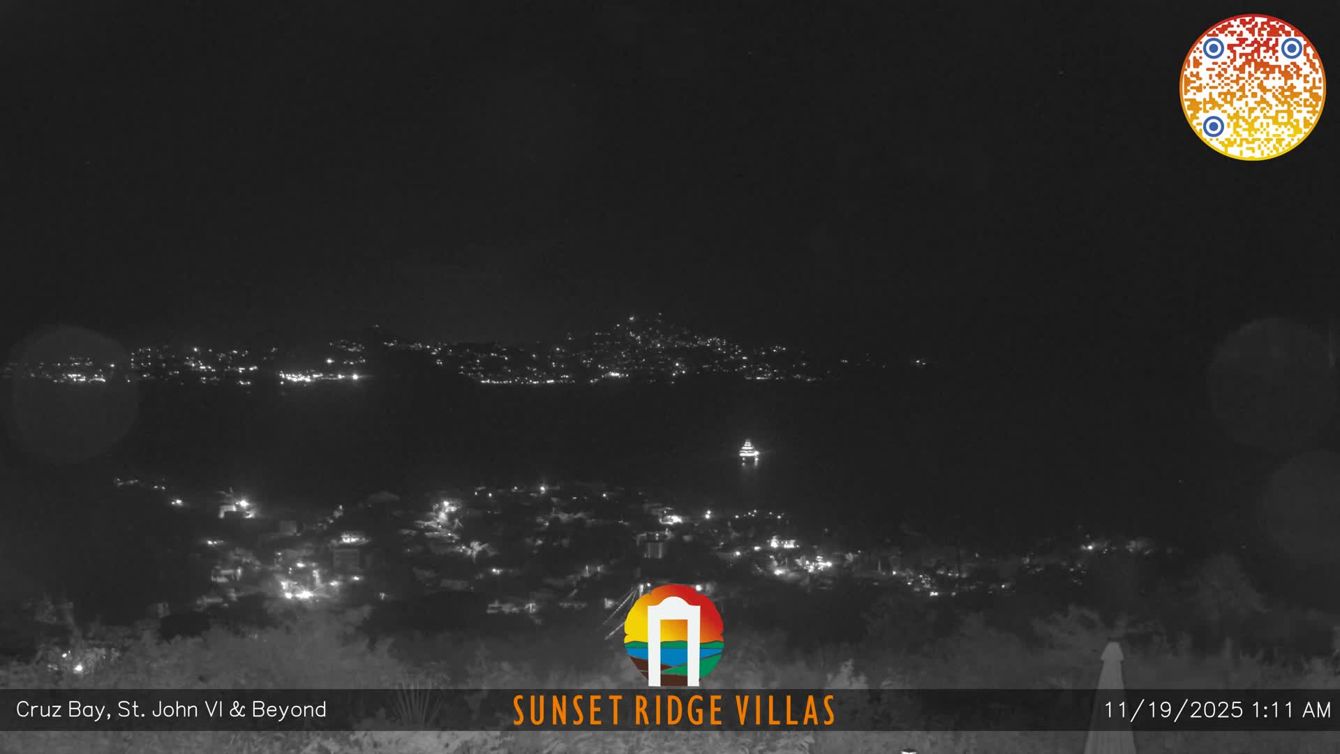 St. John, U.S Virgin Islands Panaromic from Cruz Bay Hills Live Cam - Cruz Bay, St. John, United States Virgin Islands, USA