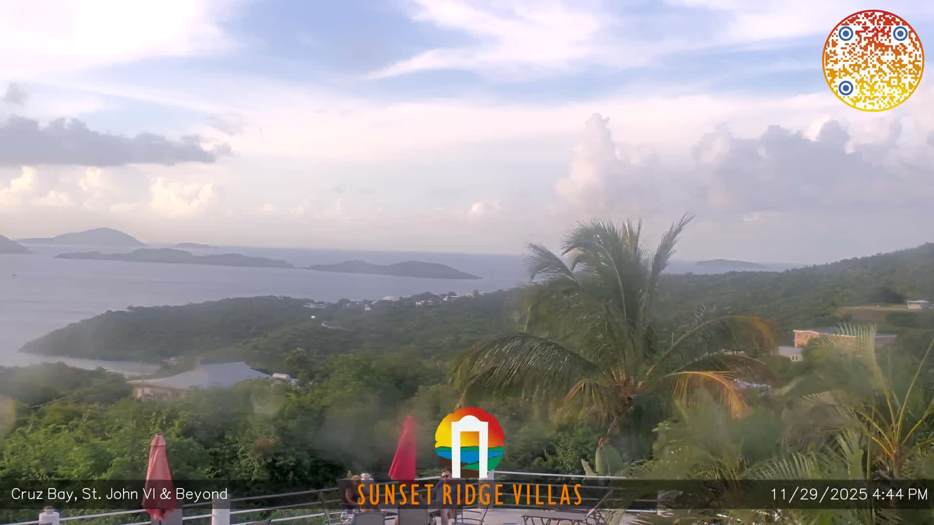 St. John, U.S Virgin Islands Panaromic from Cruz Bay Hills Live Cam - Cruz Bay, St. John, United States Virgin Islands, USA