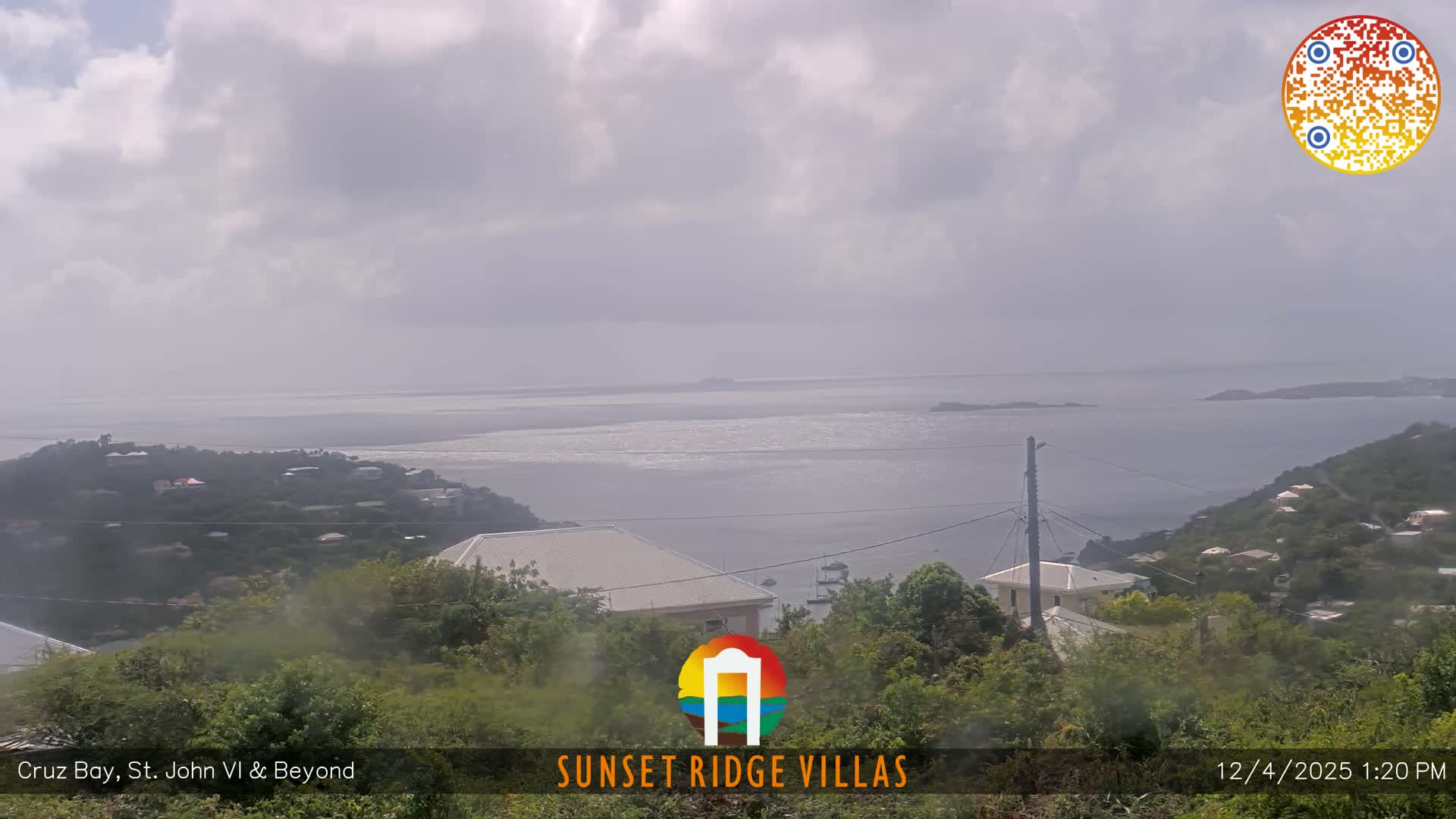 St. John, U.S Virgin Islands Panaromic from Cruz Bay Hills Live Cam - Cruz Bay, St. John, United States Virgin Islands, USA