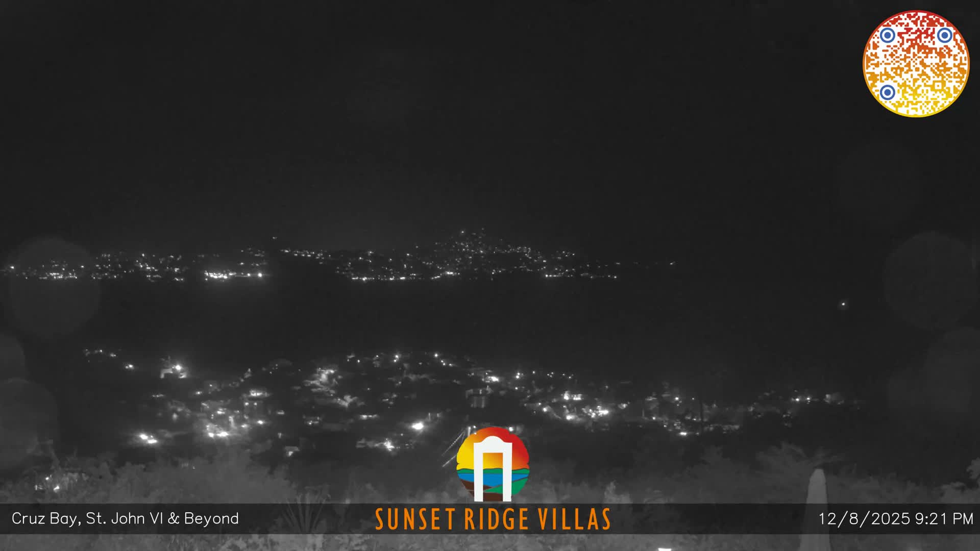 St. John, U.S Virgin Islands Panaromic from Cruz Bay Hills Live Cam - Cruz Bay, St. John, United States Virgin Islands, USA