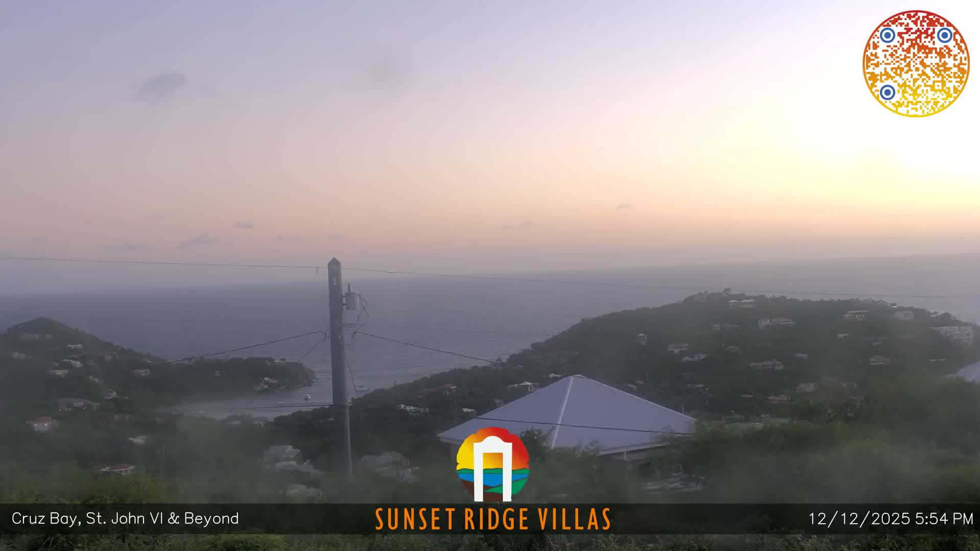St. John, U.S Virgin Islands Panaromic from Cruz Bay Hills Live Cam - Cruz Bay, St. John, United States Virgin Islands, USA