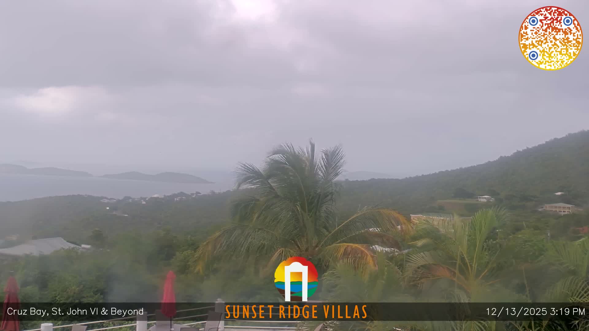 St. John, U.S Virgin Islands Panaromic from Cruz Bay Hills Live Cam - Cruz Bay, St. John, United States Virgin Islands, USA