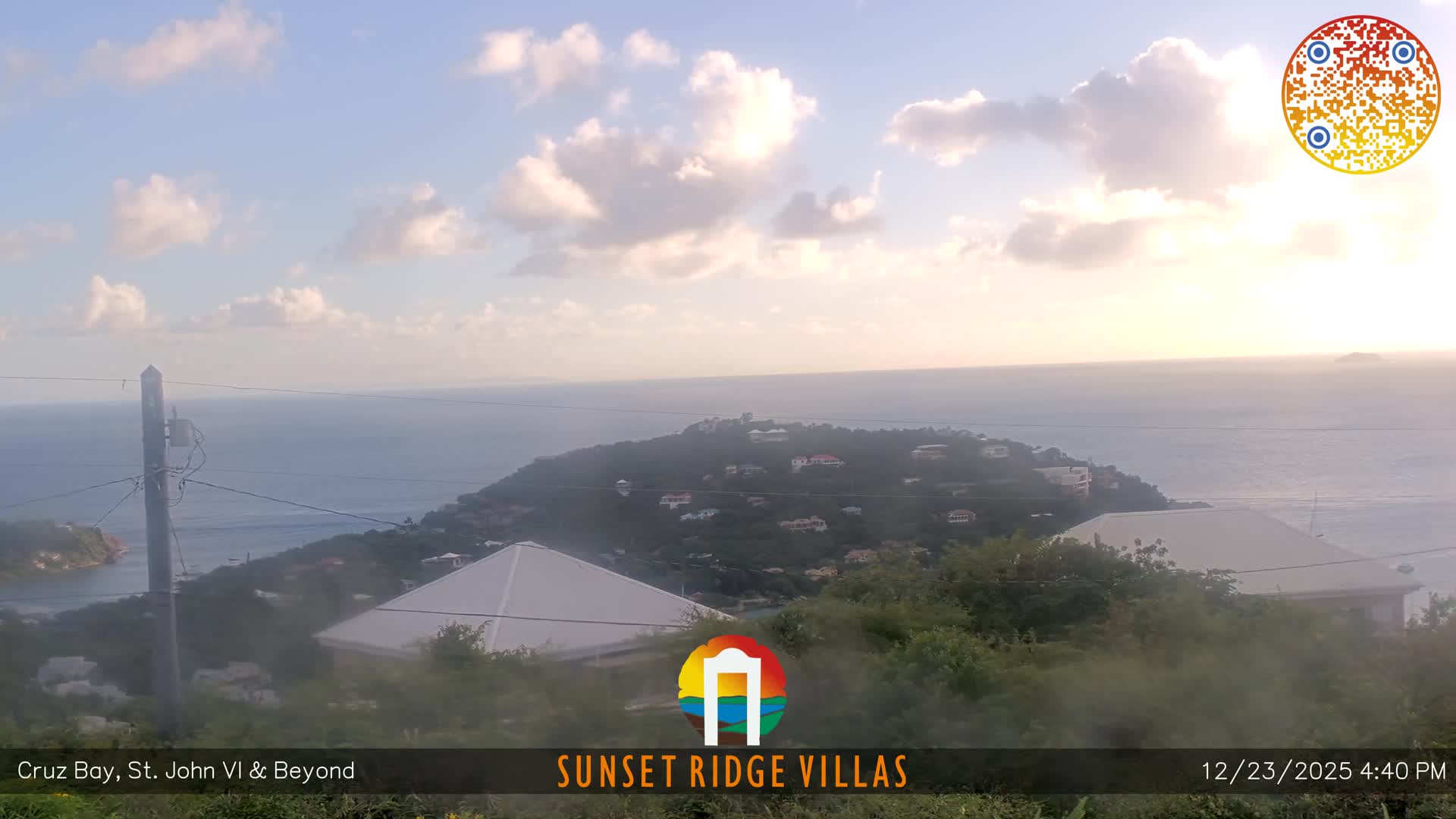 St. John, U.S Virgin Islands Panaromic from Cruz Bay Hills Live Cam - Cruz Bay, St. John, United States Virgin Islands, USA