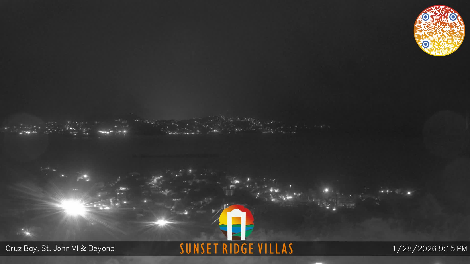 St. John, U.S Virgin Islands Panaromic from Cruz Bay Hills Live Cam - Cruz Bay, St. John, United States Virgin Islands, USA