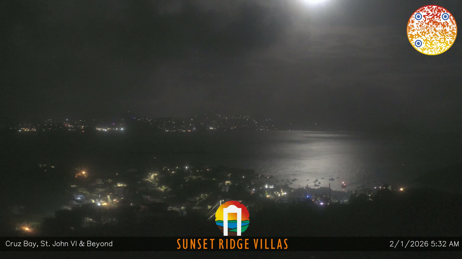 St. John, U.S Virgin Islands Panaromic from Cruz Bay Hills Live Cam - Cruz Bay, St. John, United States Virgin Islands, USA