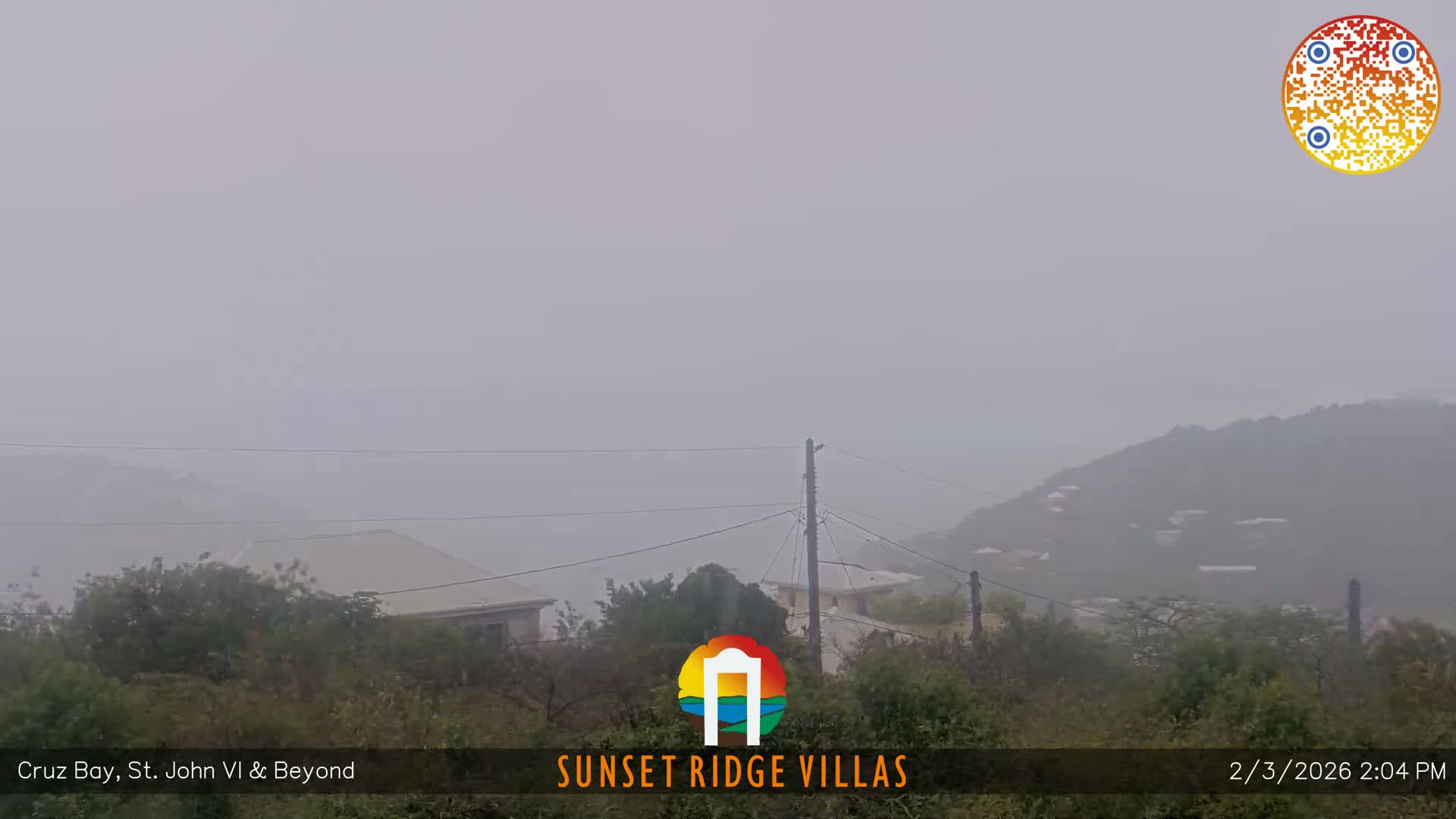 St. John, U.S Virgin Islands Panaromic from Cruz Bay Hills Live Cam - Cruz Bay, St. John, United States Virgin Islands, USA