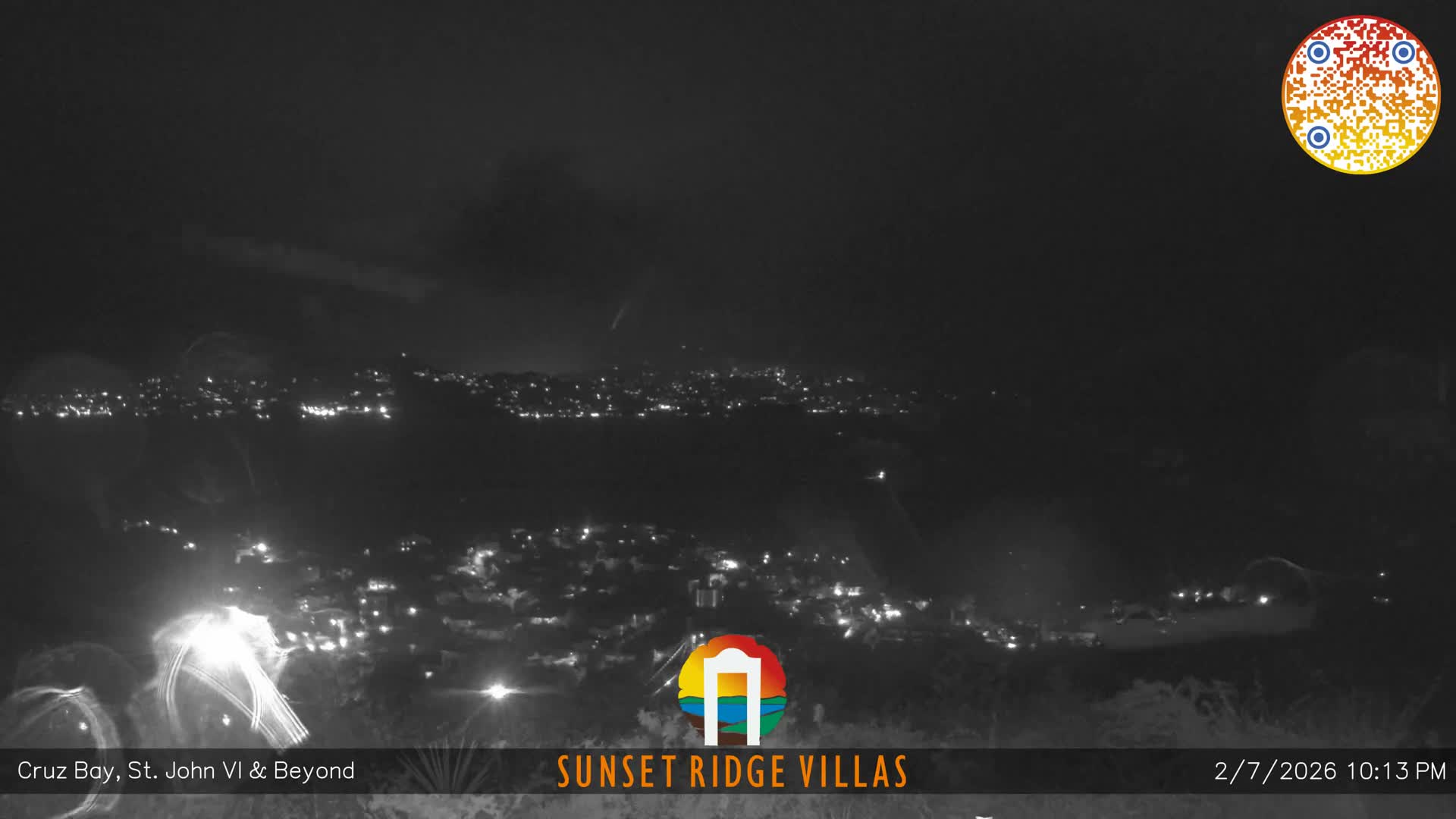 St. John, U.S Virgin Islands Panaromic from Cruz Bay Hills Live Cam - Cruz Bay, St. John, United States Virgin Islands, USA