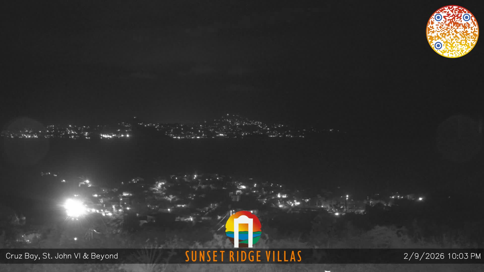 St. John, U.S Virgin Islands Panaromic from Cruz Bay Hills Live Cam - Cruz Bay, St. John, United States Virgin Islands, USA