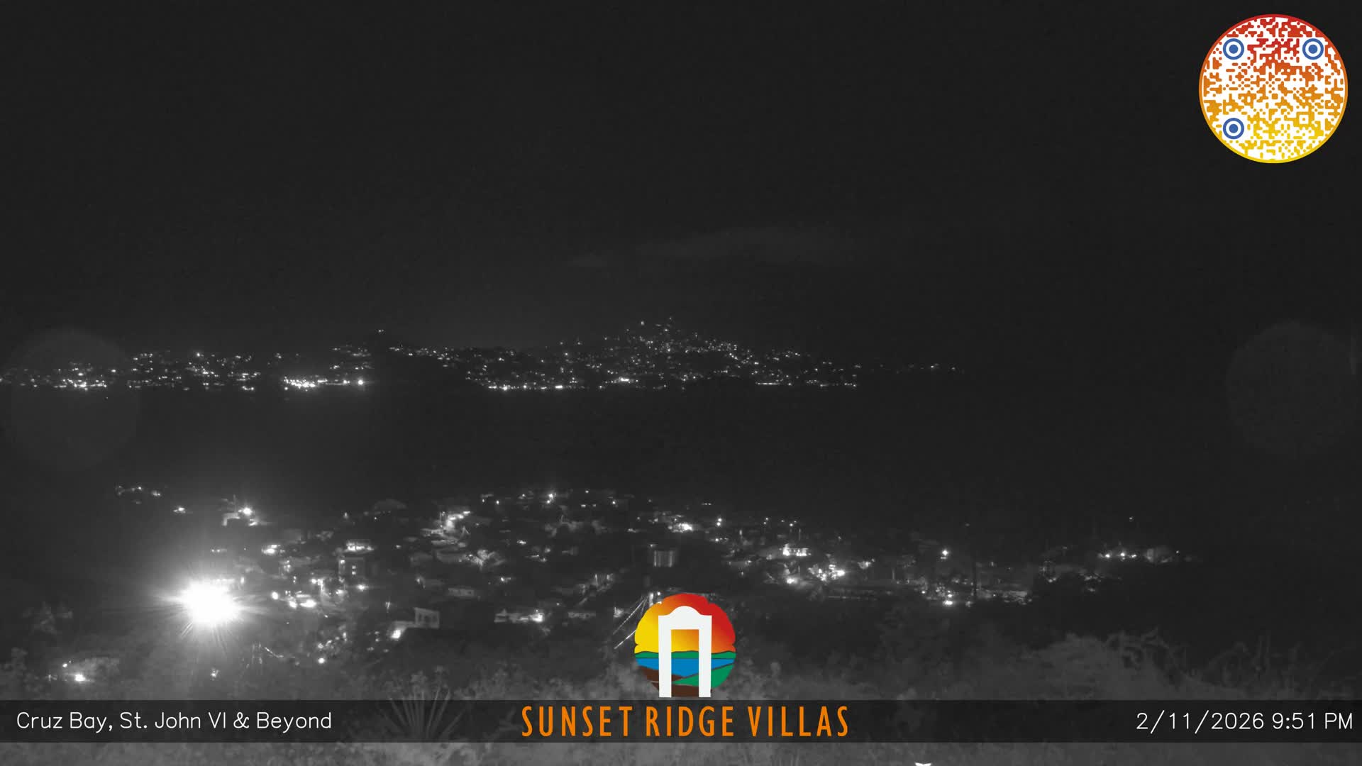 St. John, U.S Virgin Islands Panaromic from Cruz Bay Hills Live Cam - Cruz Bay, St. John, United States Virgin Islands, USA