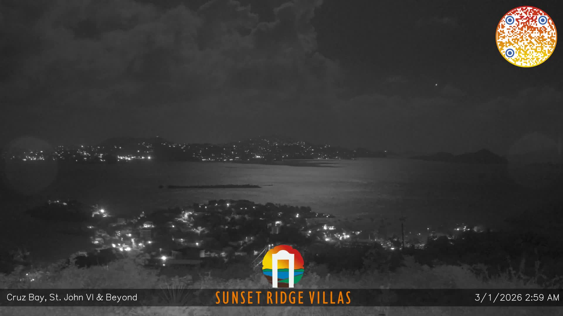 St. John, U.S Virgin Islands Panaromic from Cruz Bay Hills Live Cam - Cruz Bay, St. John, United States Virgin Islands, USA