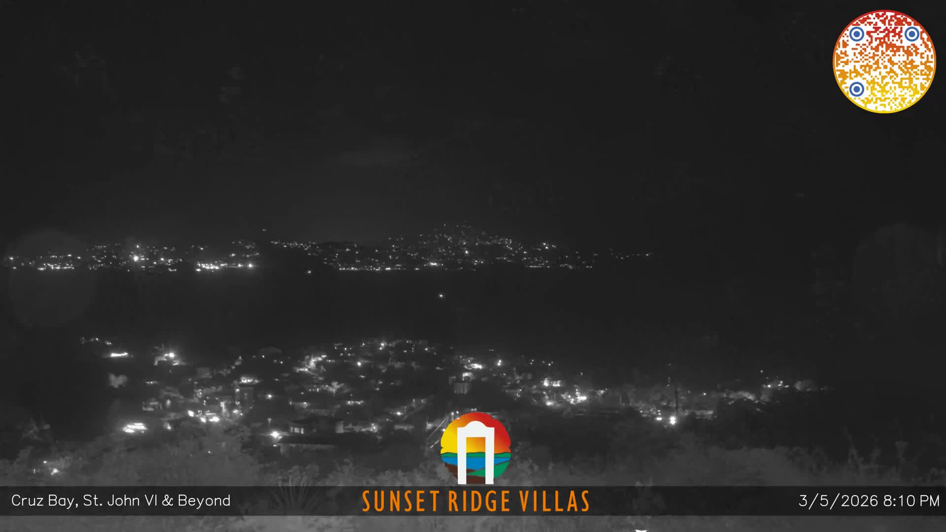 St. John, U.S Virgin Islands Panaromic from Cruz Bay Hills Live Cam - Cruz Bay, St. John, United States Virgin Islands, USA