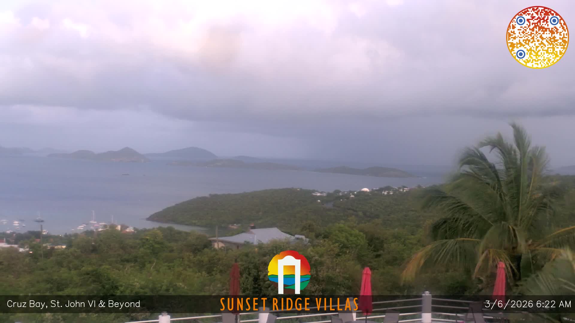 St. John, U.S Virgin Islands Panaromic from Cruz Bay Hills Live Cam - Cruz Bay, St. John, United States Virgin Islands, USA