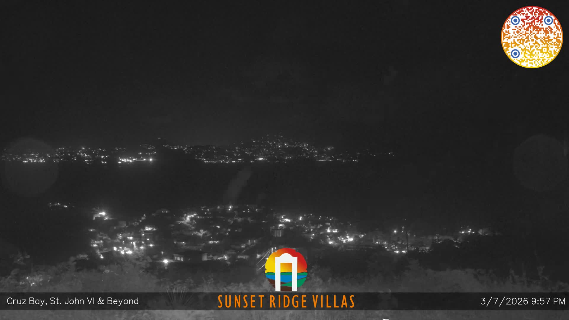St. John, U.S Virgin Islands Panaromic from Cruz Bay Hills Live Cam - Cruz Bay, St. John, United States Virgin Islands, USA