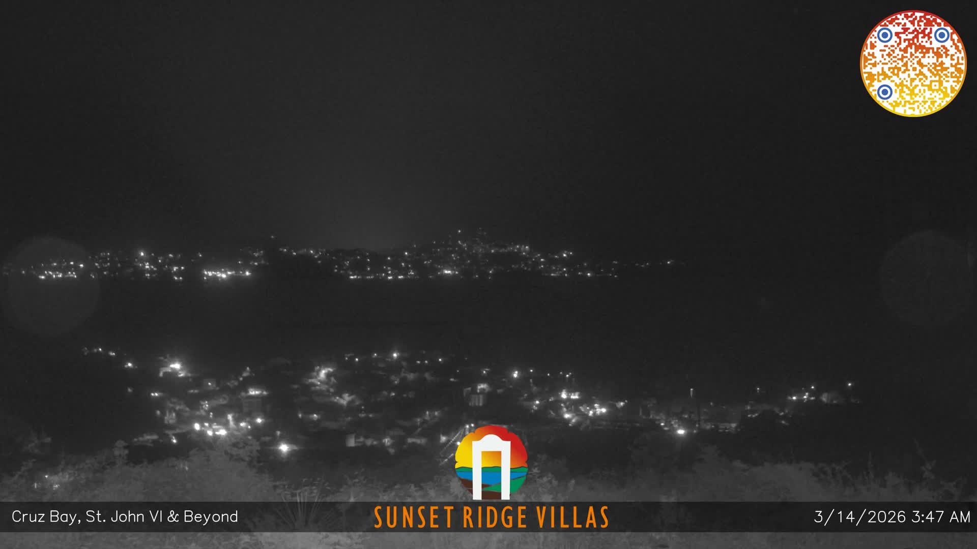 St. John, U.S Virgin Islands Panaromic from Cruz Bay Hills Live Cam - Cruz Bay, St. John, United States Virgin Islands, USA