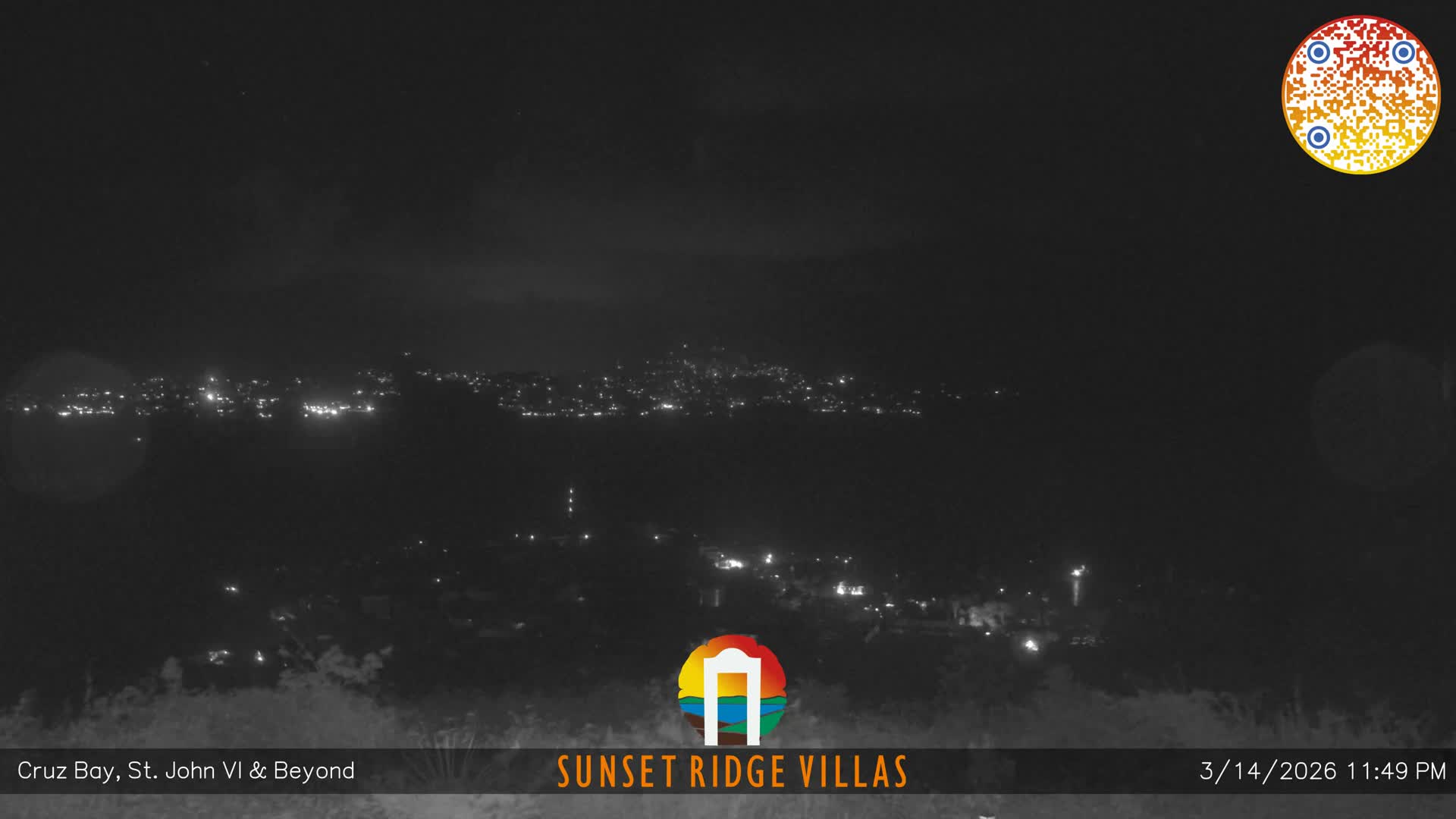 St. John, U.S Virgin Islands Panaromic from Cruz Bay Hills Live Cam - Cruz Bay, St. John, United States Virgin Islands, USA