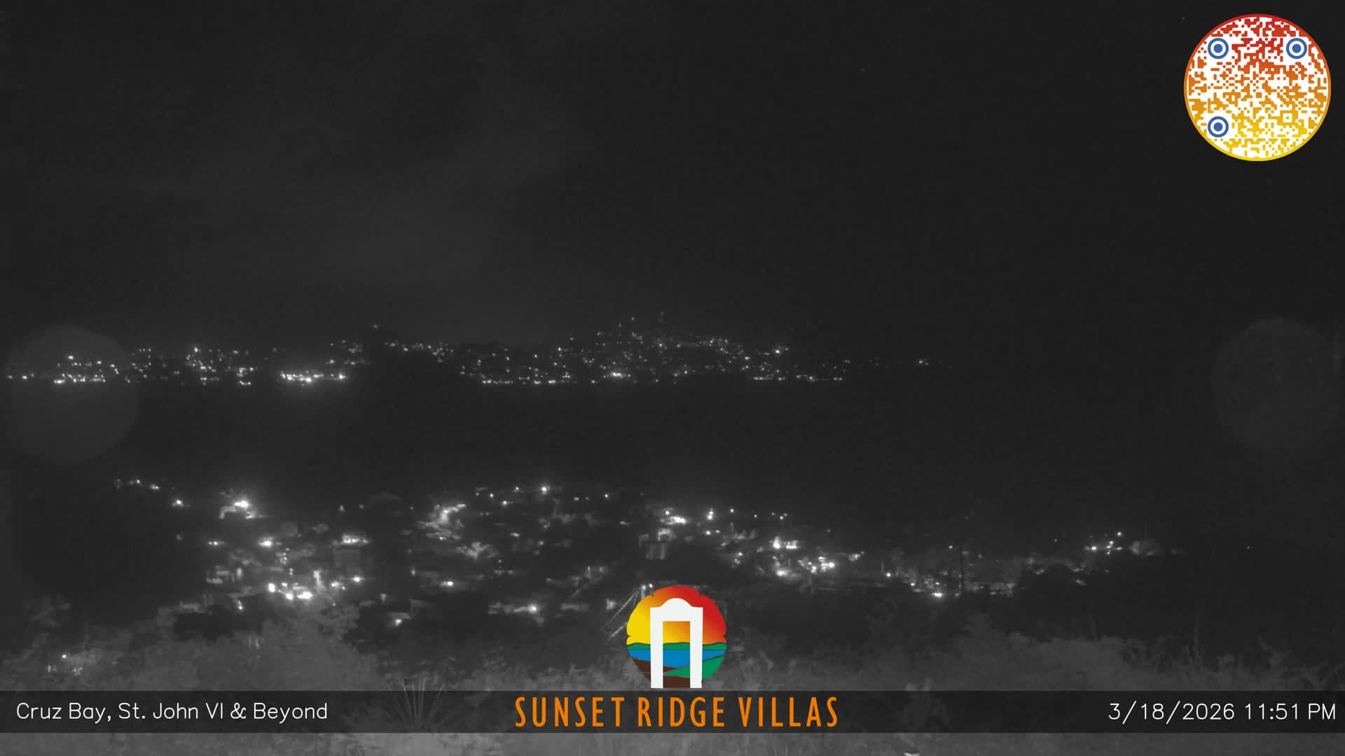 St. John, U.S Virgin Islands Panaromic from Cruz Bay Hills Live Cam - Cruz Bay, St. John, United States Virgin Islands, USA