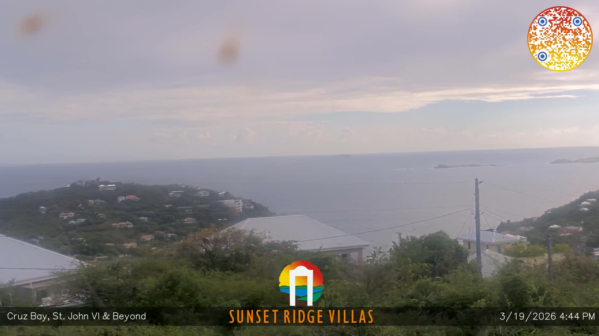 St. John, U.S Virgin Islands Panaromic from Cruz Bay Hills Live Cam - Cruz Bay, St. John, United States Virgin Islands, USA