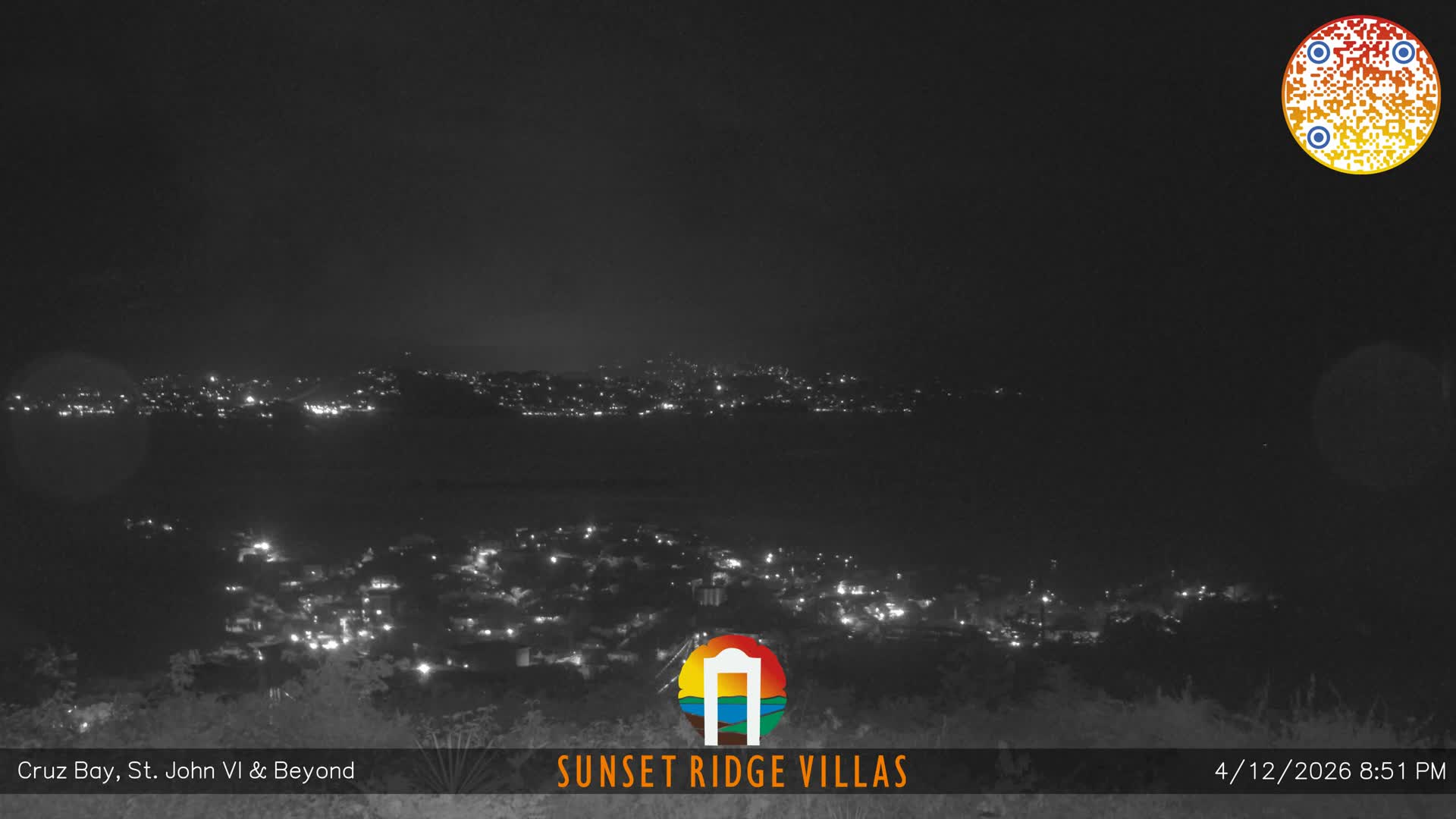 St. John, U.S Virgin Islands Panaromic from Cruz Bay Hills Live Cam - Cruz Bay, St. John, United States Virgin Islands, USA