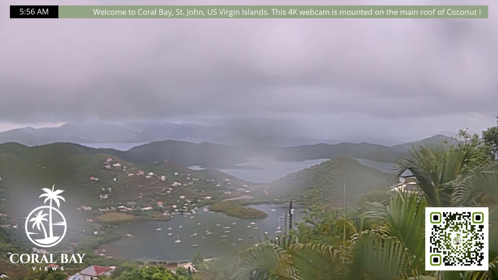 St. John, British Virgin Islands & Coral Bay View from Coconut Hill Cottage Live Cam - Coral Bay, St. John, United States Virgin Islands, USA