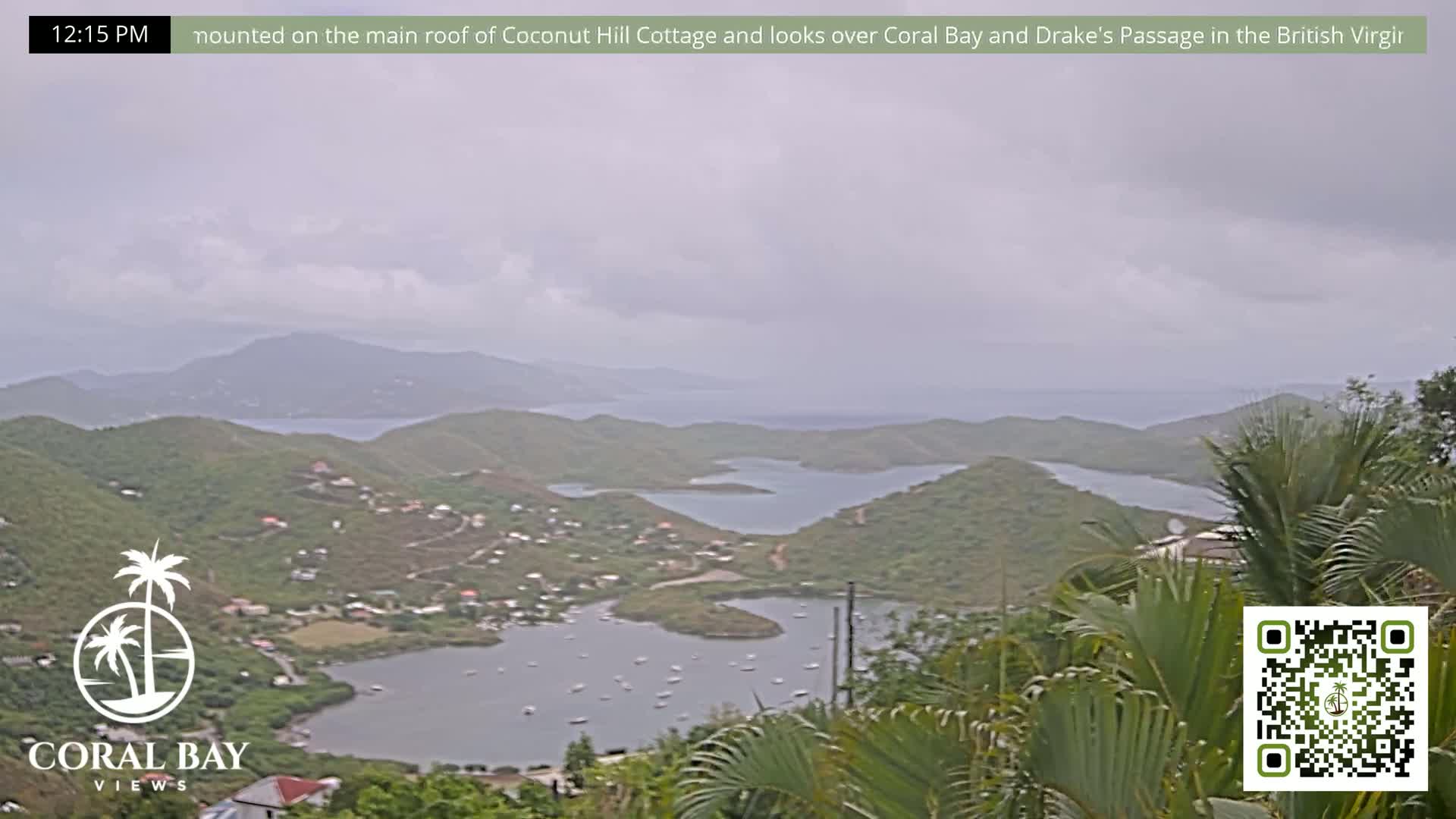 St. John, British Virgin Islands & Coral Bay View from Coconut Hill Cottage Live Cam - Coral Bay, St. John, United States Virgin Islands, USA