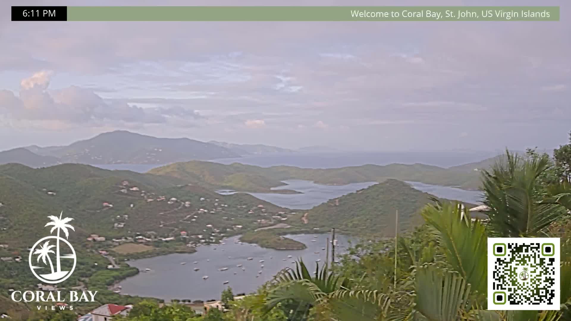 St. John, British Virgin Islands & Coral Bay View from Coconut Hill Cottage Live Cam - Coral Bay, St. John, United States Virgin Islands, USA