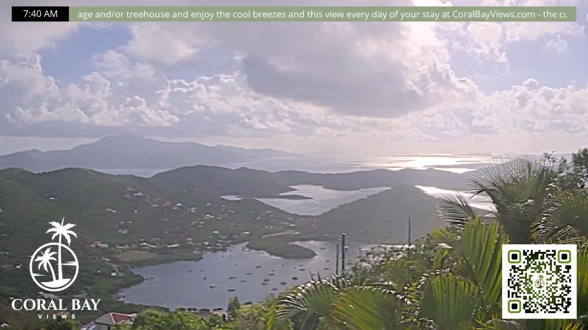 St. John, British Virgin Islands & Coral Bay View from Coconut Hill Cottage Live Cam - Coral Bay, St. John, United States Virgin Islands, USA
