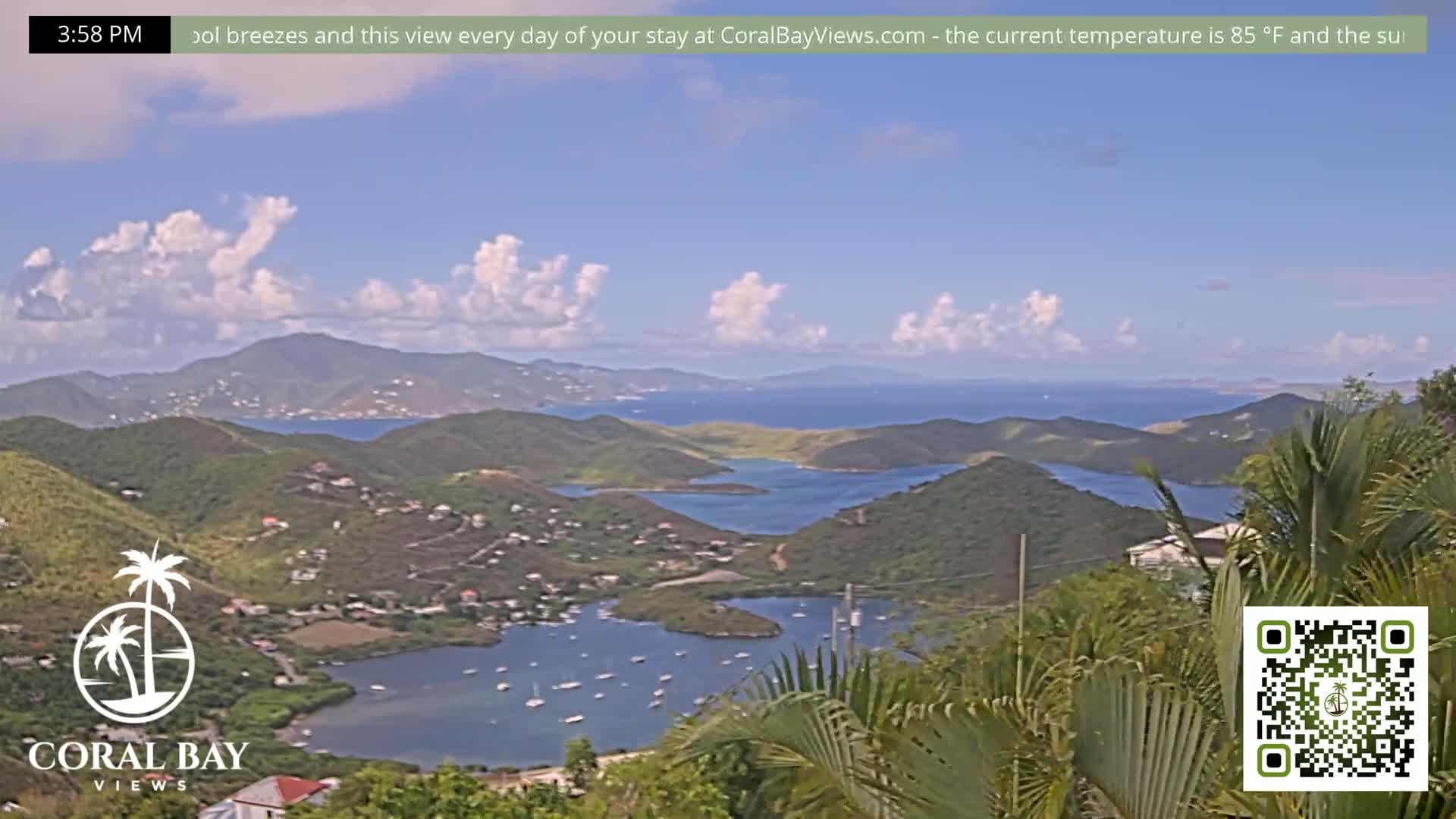 St. John, British Virgin Islands & Coral Bay View from Coconut Hill Cottage Live Cam - Coral Bay, St. John, United States Virgin Islands, USA