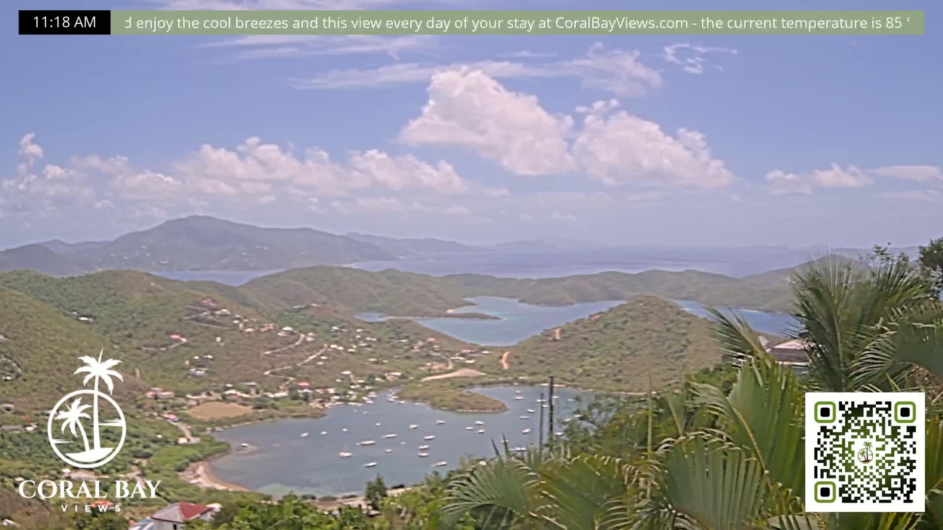 St. John, British Virgin Islands & Coral Bay View from Coconut Hill Cottage Live Cam - Coral Bay, St. John, United States Virgin Islands, USA