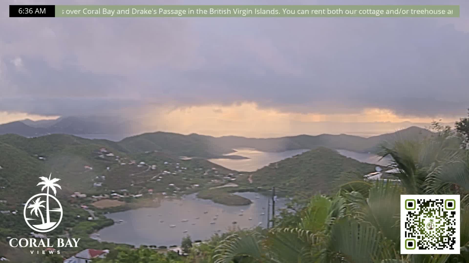 St. John, British Virgin Islands & Coral Bay View from Coconut Hill Cottage Live Cam - Coral Bay, St. John, United States Virgin Islands, USA