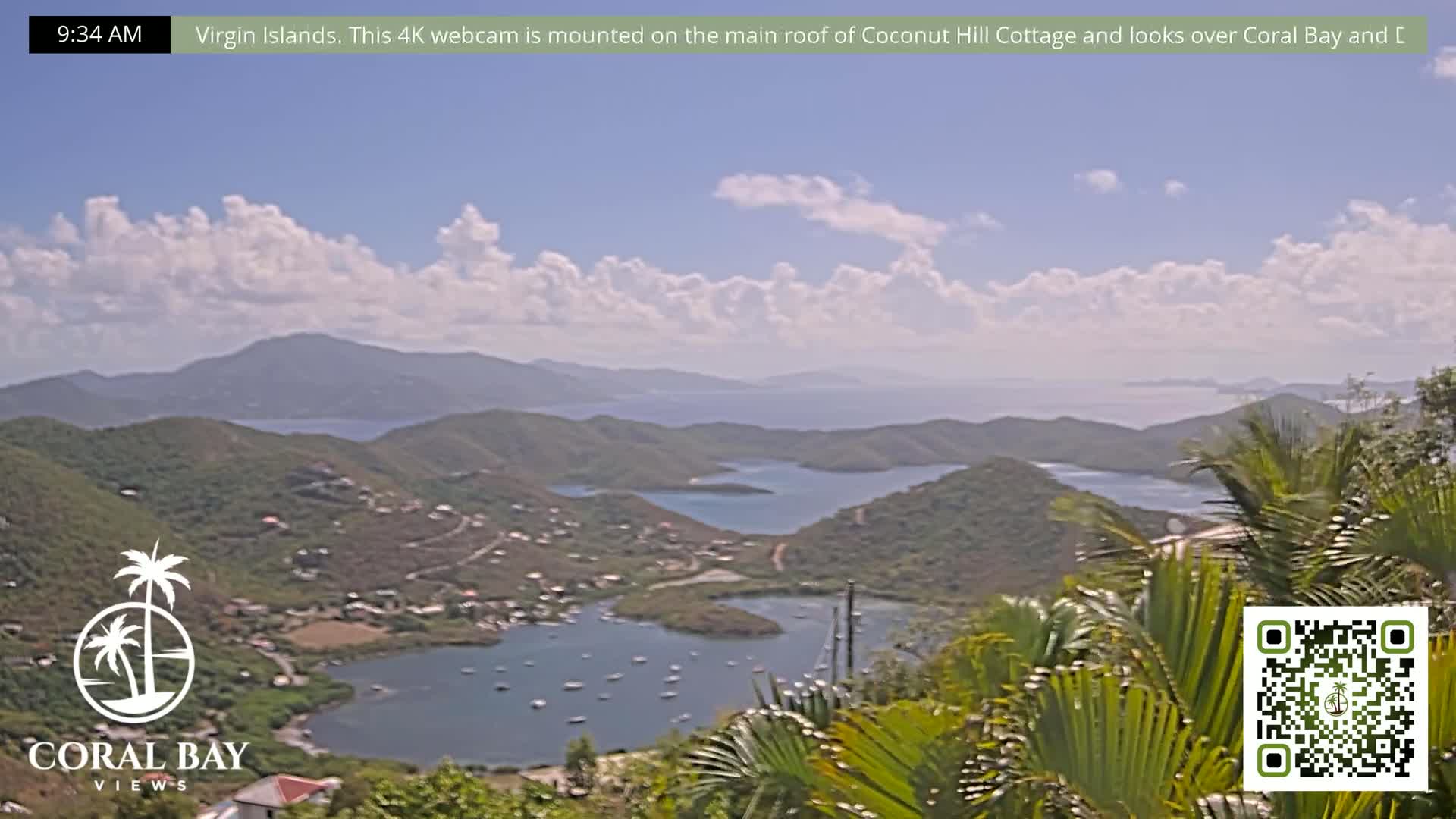St. John, British Virgin Islands & Coral Bay View from Coconut Hill Cottage Live Cam - Coral Bay, St. John, United States Virgin Islands, USA