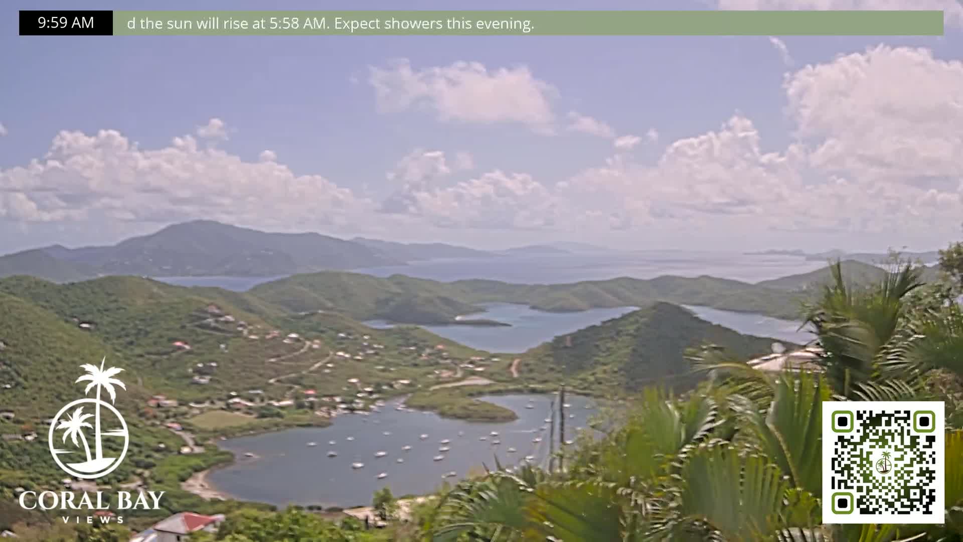 St. John, British Virgin Islands & Coral Bay View from Coconut Hill Cottage Live Cam - Coral Bay, St. John, United States Virgin Islands, USA